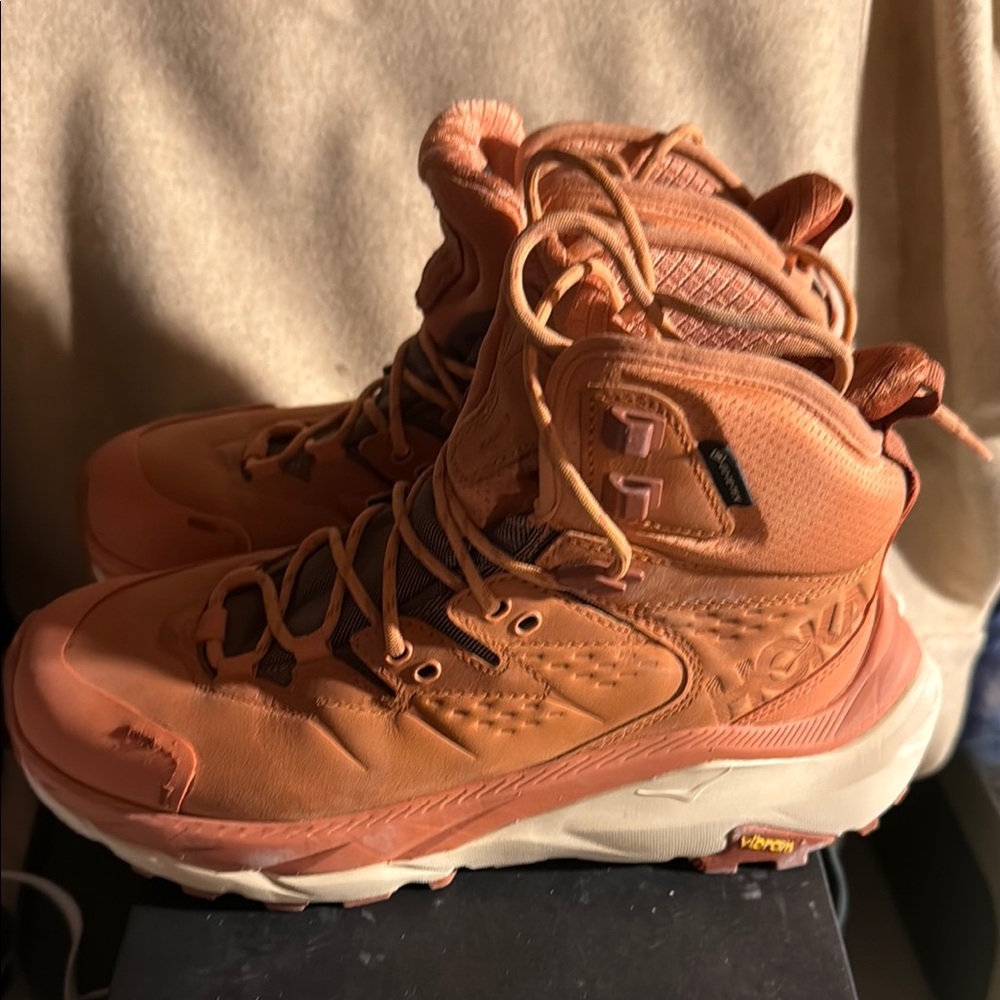 Hoka Orange High-Top Sneakers